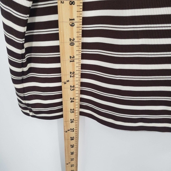 Covington striped tank top womens plus size 20 22 brown white sleeveless knit - Picture 8 of 10